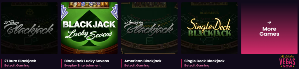 vegas now table games