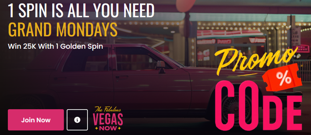 vegas now bonus code